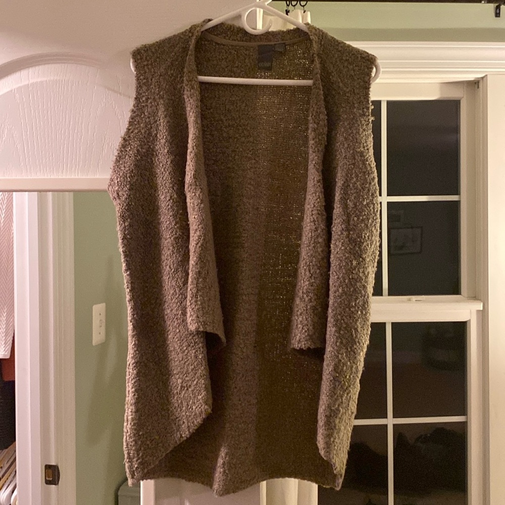 Cozy soft brown cardigan vest